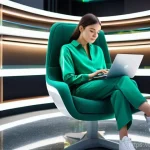 데이터사이언스에서 하이퍼파라미터 튜닝 - **Prompt:** A young woman in her late twenties, wearing a stylish yet modest emerald green smart cas...