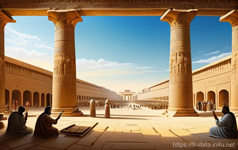 데이터사이언스 역사 - **Prompt 1: The Dawn of Data Collection in Ancient Civilizations**
"A majestic, wide-angle shot ...